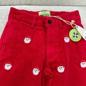 Boys red corduroy santa pants brand new